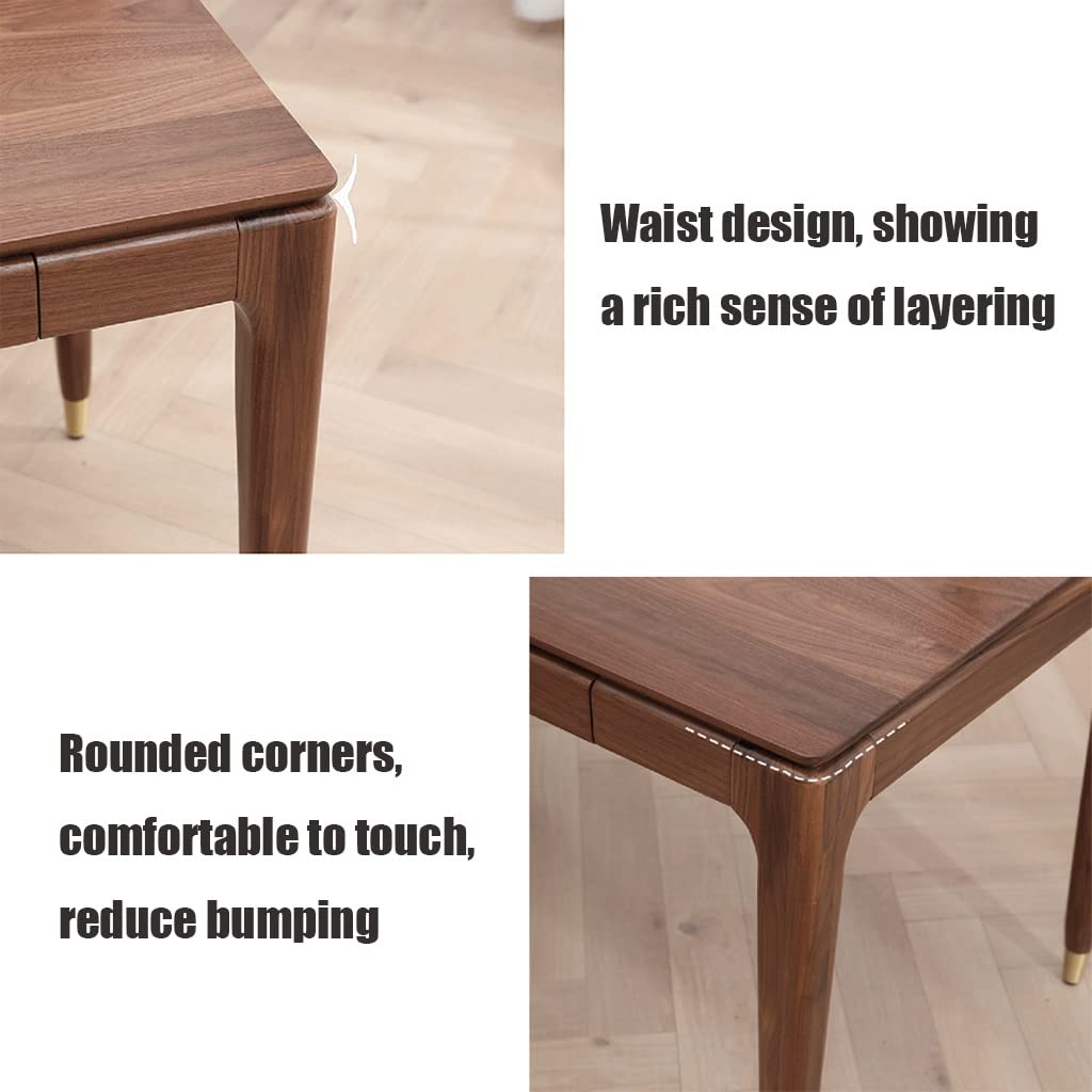 Modern Solid Wood Computer Desk - Walnut Home Office Writing Table, Notebook Workstation, Easy Assembly & Strong Load-Bearing (120x60x75cm) - Perfect for Small Spaces, Remote Work & Study Rooms