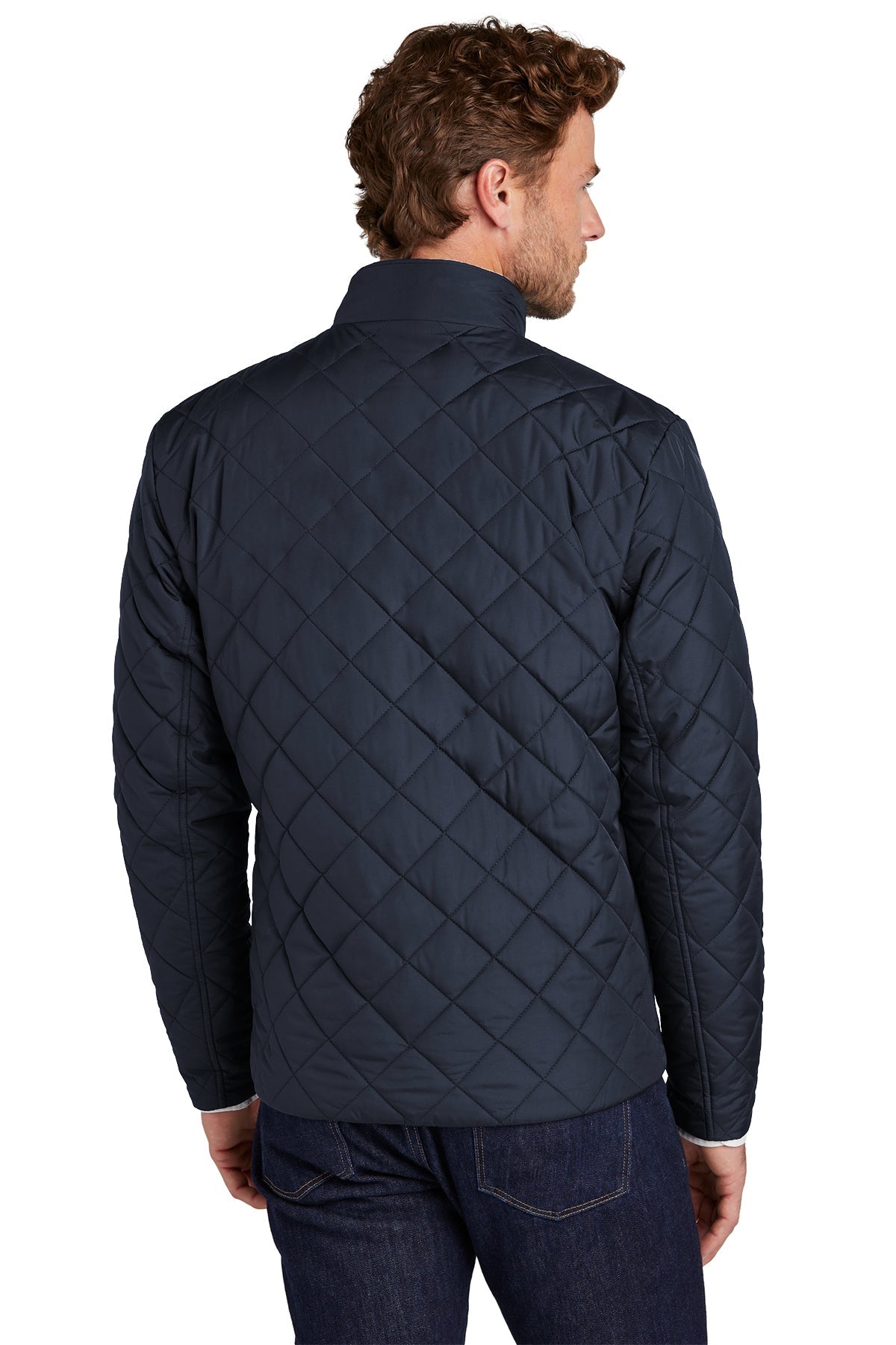 Brooks Brothers Quilted Jacket for Men - Night Blue Winter Coat, Lightweight Puffer Jacket for Outdoor Activities & Casual Wear