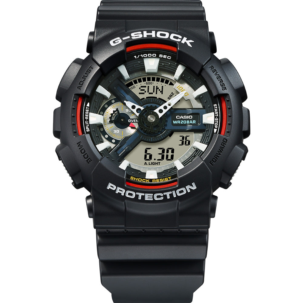 G Shock GA110RL 1A Men's Digital Sport Watch - Shock Resistant, Waterproof & Durable for Outdoor Activities, Running & Workouts