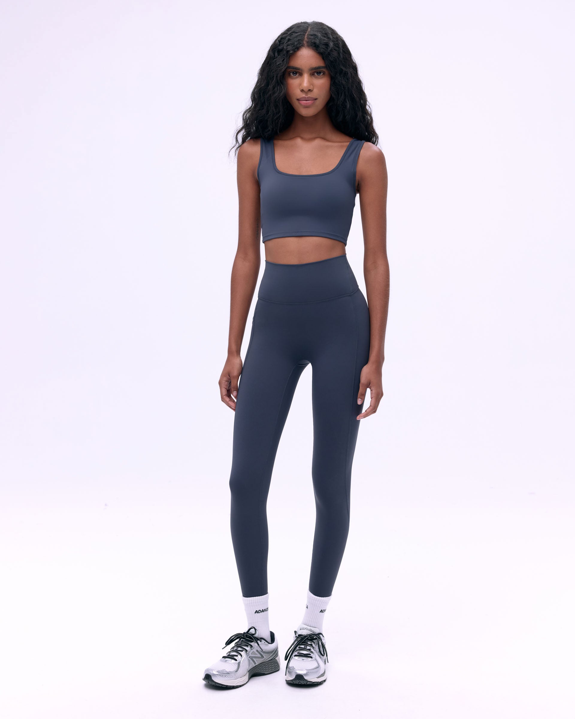 Ultimate Pocket Leggings for Women - High Waist Yoga Pants with Side Pockets - Midnight Blue - Perfect for Workout, Running, Travel & Lounge