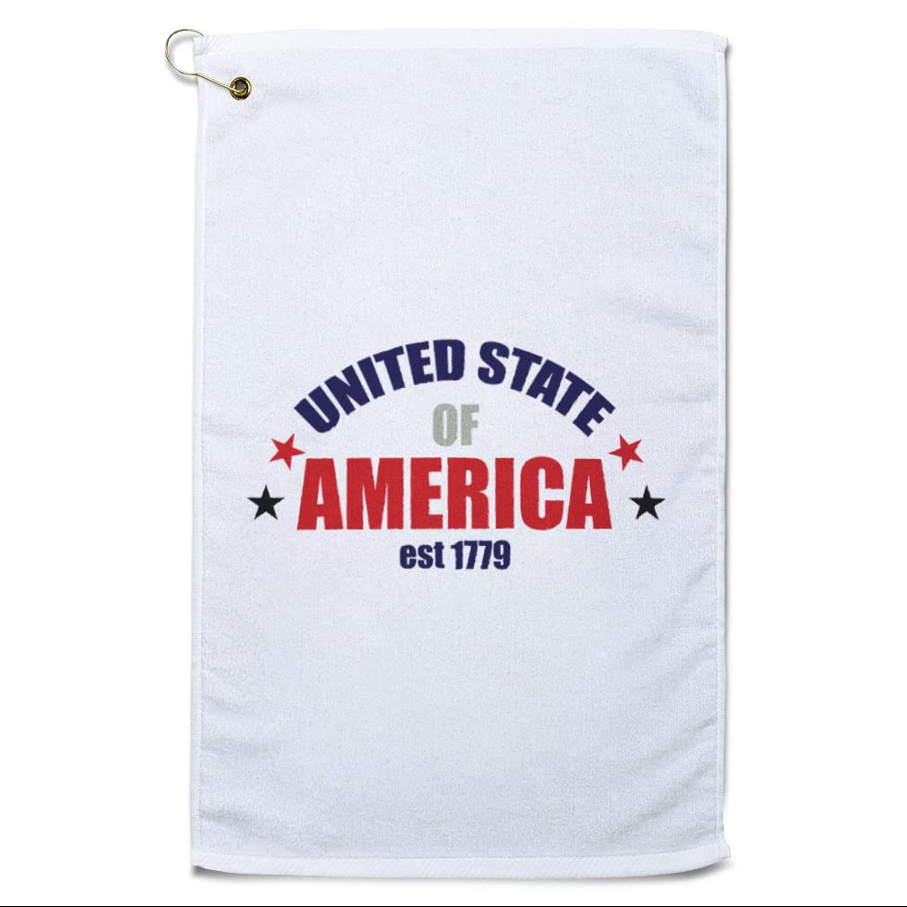 Premium Golf Towel - Patriotic USA Independence Design - Soft Cotton Bag Accessory for Golfers | Perfect for Golf Courses, Tournaments & Sports Events
