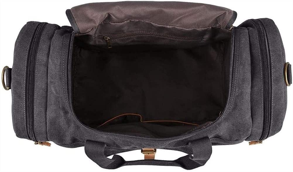 Premium Canvas Travel Duffel Bag for Men & Women - Large Weekender Overnight Gym Bag - Perfect for Weekend Getaways, Gym Workouts & Business Trips (Color: A)
