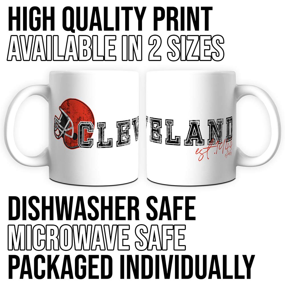 Cleveland Browns NFL Football Team 11 oz Ceramic Coffee Mug - Funny Gift for Men, Fans, Office Use, Game Day & Sports Themed Parties