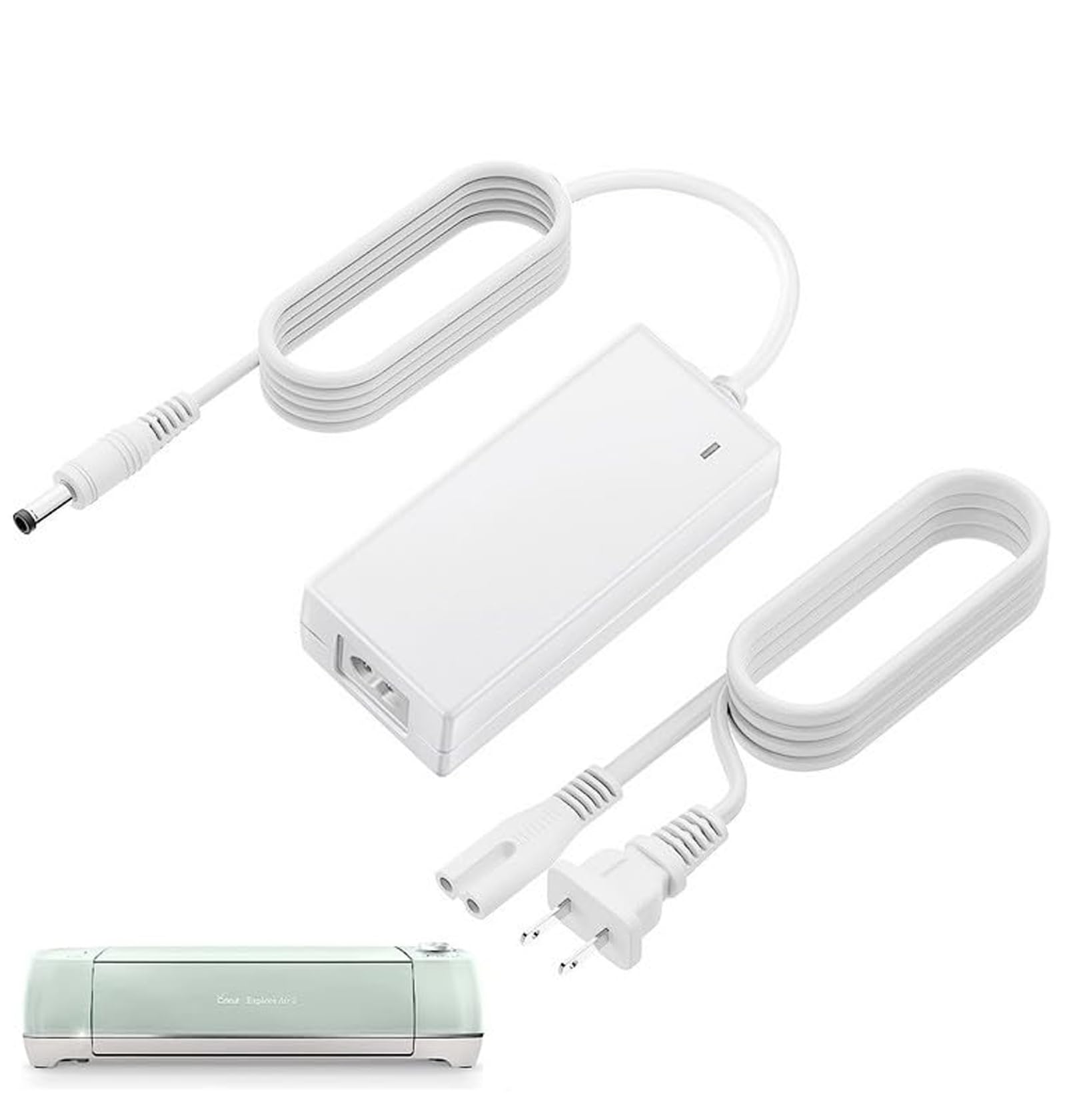 18V Power Cord Replacement for Cricut Maker & Explore Air 2 - Compatible with Cricut Explore One, Create & Mini Cake Machines - 3A DC Charger Accessory for DIY Crafting, Vinyl Cutting & Scrapbooking Projects