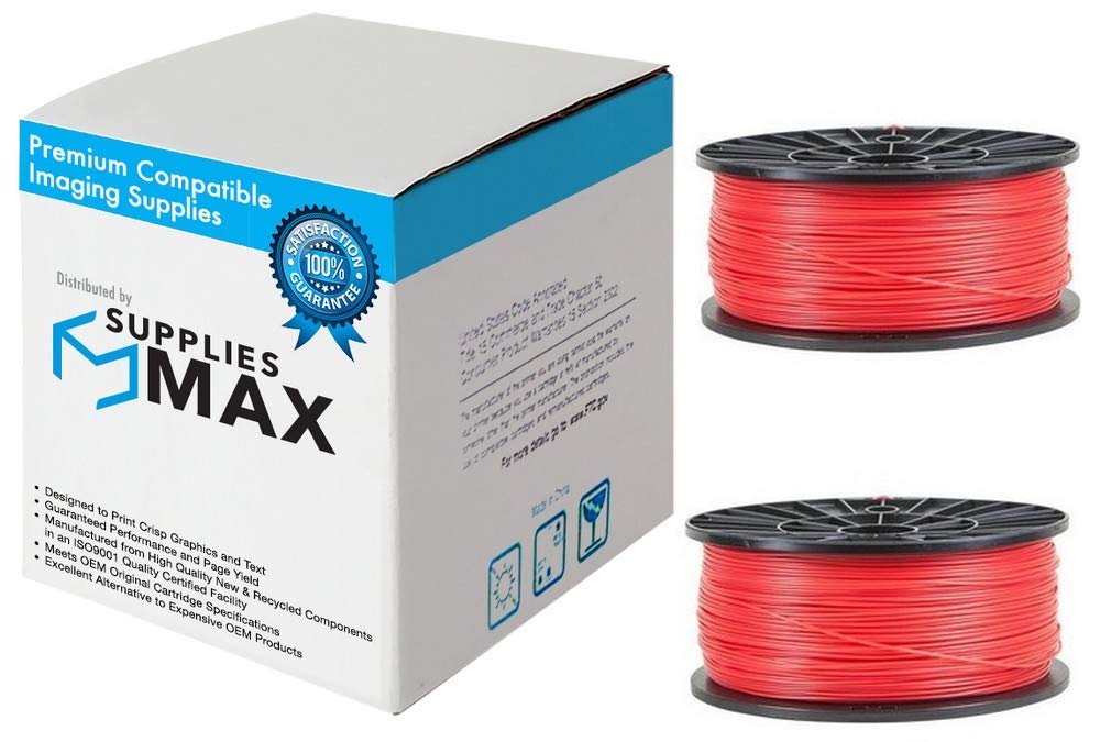 Premium ABS Red 3D Printer Filament - 1.75mm, 1kg Spool (2-Pack) - High Strength, Smooth Printing for DIY Projects, Cosplay Props & Home Decor