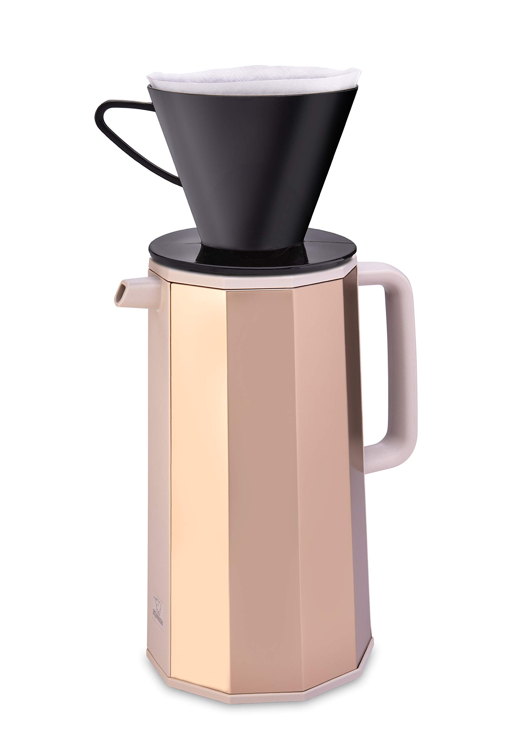 Zojirushi 1.0L Gold Glass Vacuum Insulated Carafe - Stainless Steel Lid, Leak-Proof, Keeps Beverages Hot/Cold for Hours - Perfect for Coffee, Tea, Office, Home & Outdoor Use