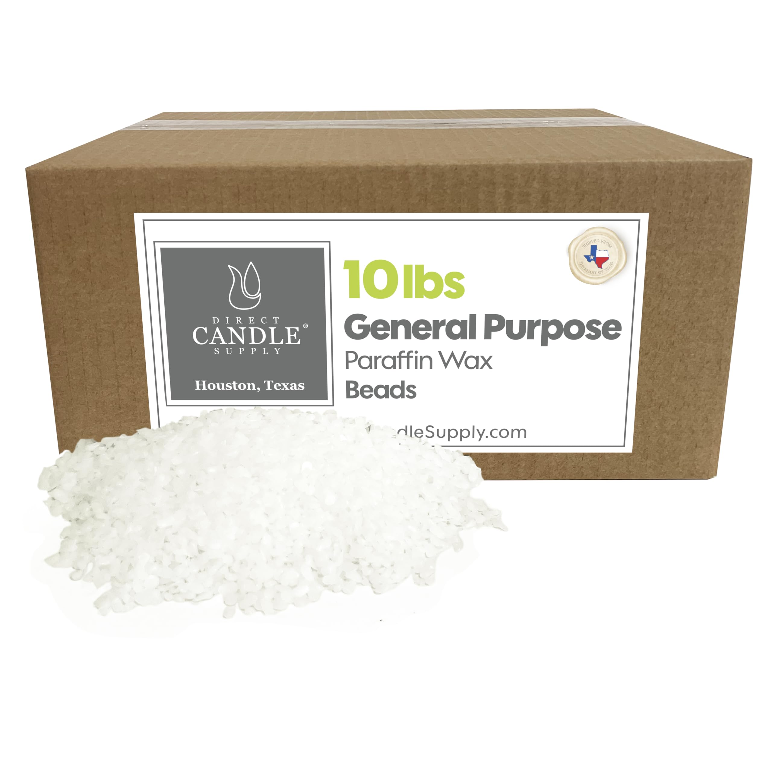 10lb Bulk Paraffin Wax Beads - 100% Refined Candle Wax for DIY Projects | Candle Making, Canning, Waterproofing, Furniture & Metal Preservation | Ideal for Home Crafts, Bath & Body Products, and Artisan Creations