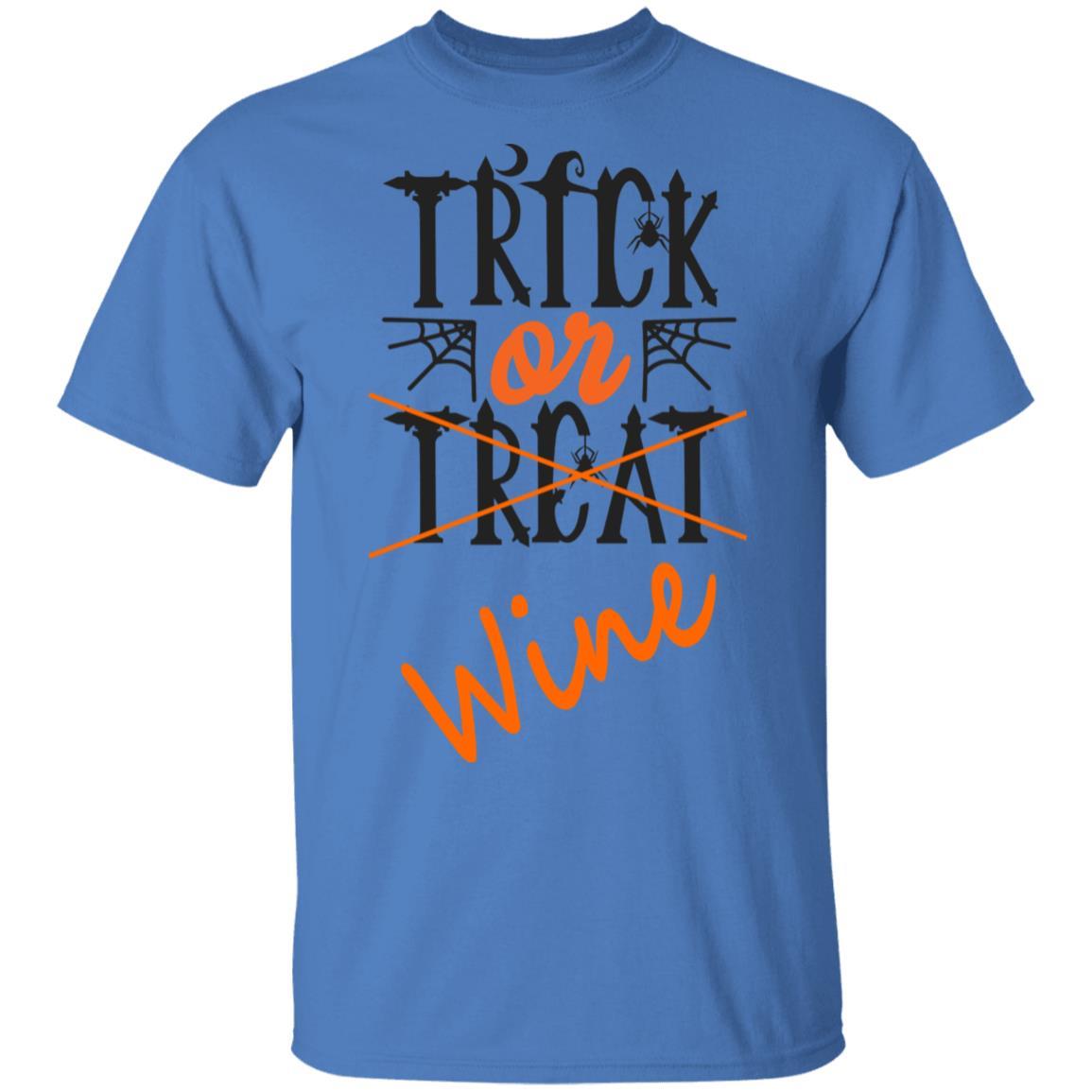 Trick Or Wine Halloween T-Shirt - Ultra Soft Cotton Tee for Women - Funny Wine Lover Gift - Perfect for Halloween Parties & Wine Tasting Events