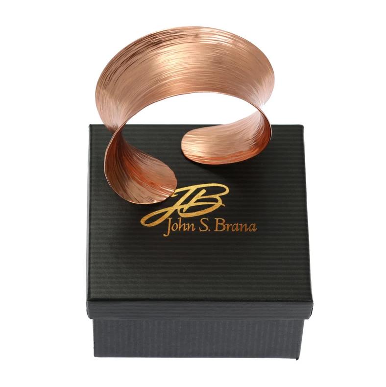 Anticlastic Copper Bark Bangle Bracelet - Handmade Hammered Jewelry for Women - Perfect for Boho, Vintage & Everyday Wear