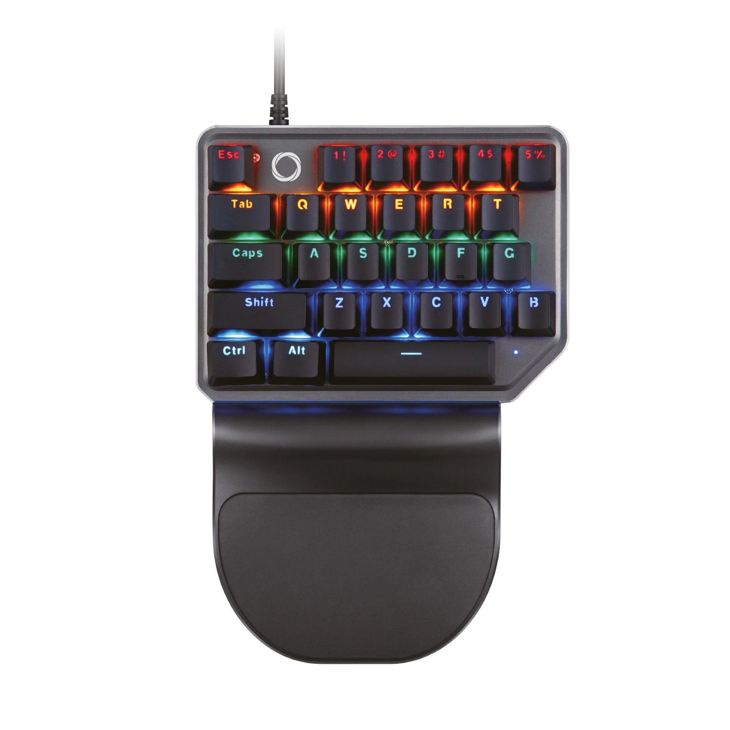 Nibio One RGB Mechanical Gaming Keyboard - Single-Hand Design, Black - Perfect for Esports, MMO, and FPS Gaming