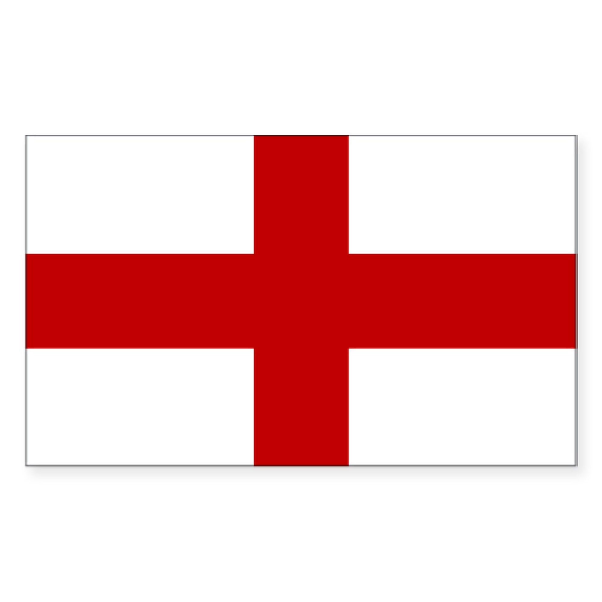 England Flag Sticker - Rectangle Bumper Decal for Cars, Laptops & Windows | Patriotic British Car Accessories for Football Fans & Travel Enthusiasts