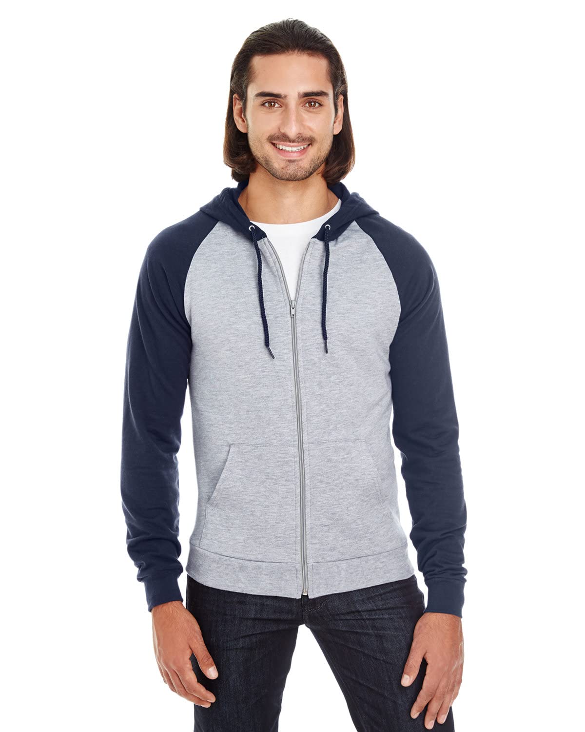 American Apparel Men's California Fleece Long Sleeve Zip Hoodie - Soft & Warm Pullover for Casual Wear, Gym, Outdoor Activities & Travel