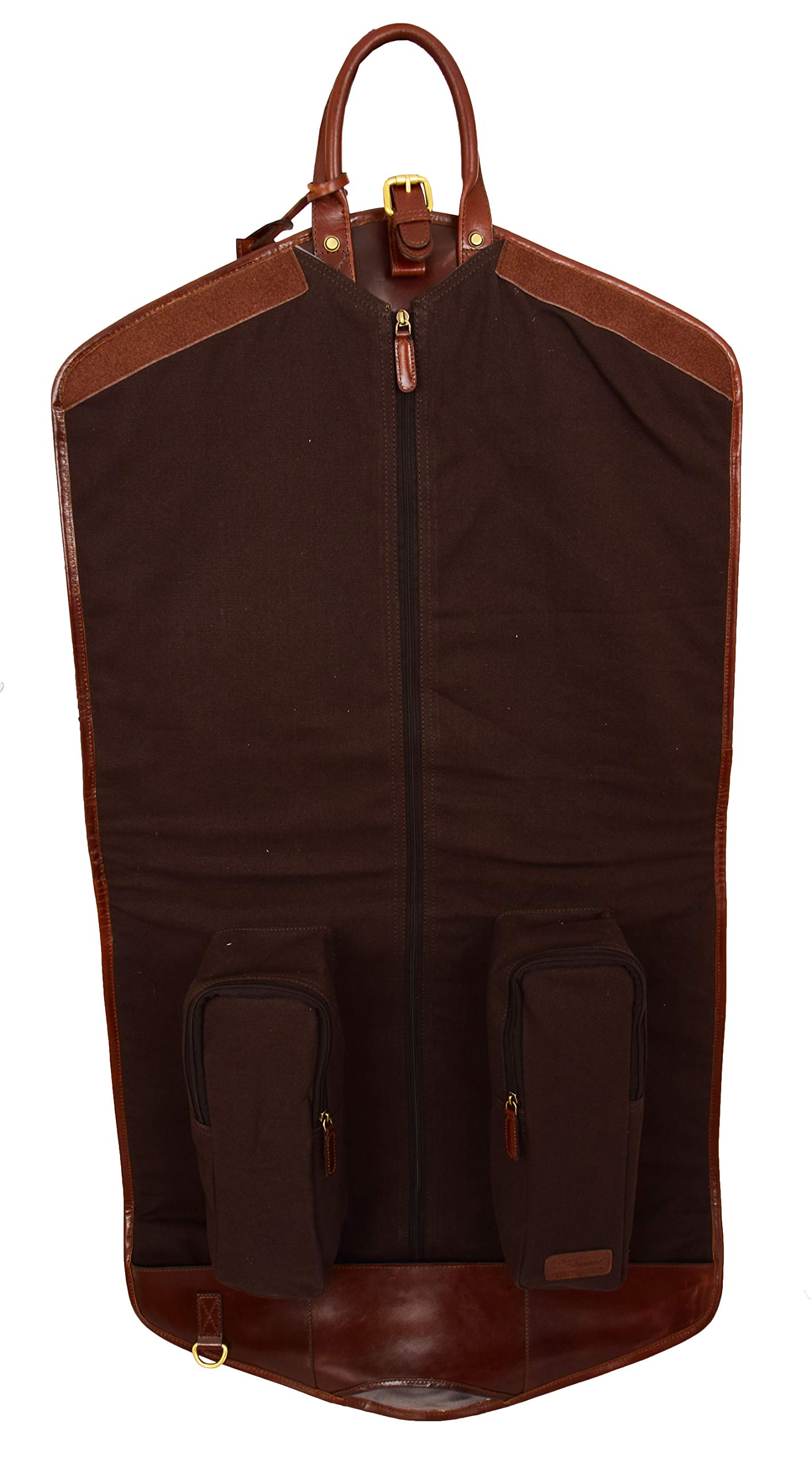 Premium Leather Suit Carrier Bag - Travel Garment Cover for Business & Formal Wear - Durable Dress Suiter Case with Shoulder Strap - Perfect for Air Travel, Weddings & Office Use