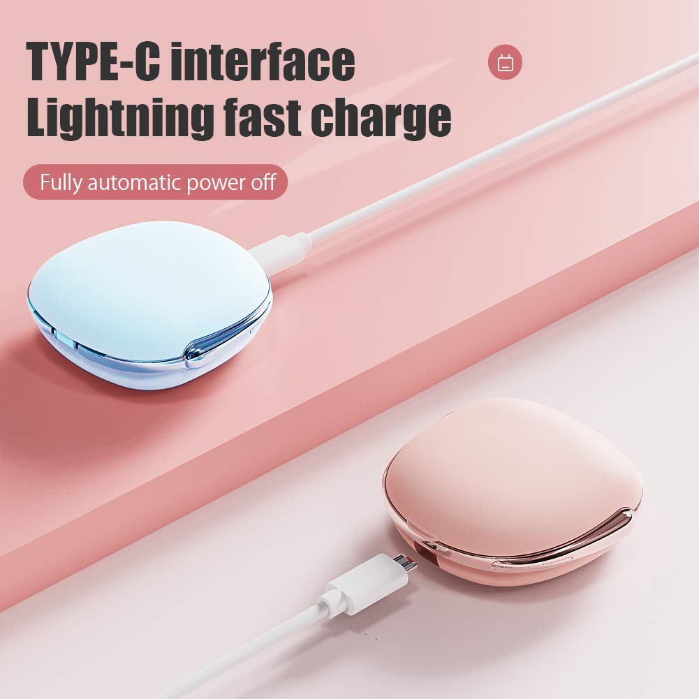 OFONE Rechargeable Contact Lens Cleaner Case - Fast Vibration Cleaning with Mirror & Remover Applicator | Portable Lens Cleaning Machine for Travel, Home & Daily Use | Pink (Ideal for Soft & Hard Lenses)