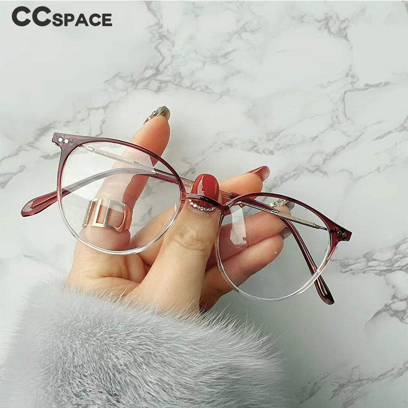 CCspace Unisex Full Rim Square TR90 Alloy Reading Glasses 56225 - Lightweight & Durable Eyewear for Men & Women - Perfect for Reading, Office Work, and Daily Use