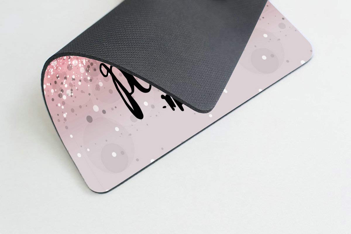 Custom Smooffly Gaming Mouse Pad - Motivational 'With God All Things Are Possible' Inspirational Quote Design - Non-Slip Computer Mouse Mat for PC & Laptop Gaming, Office Work & Home Use