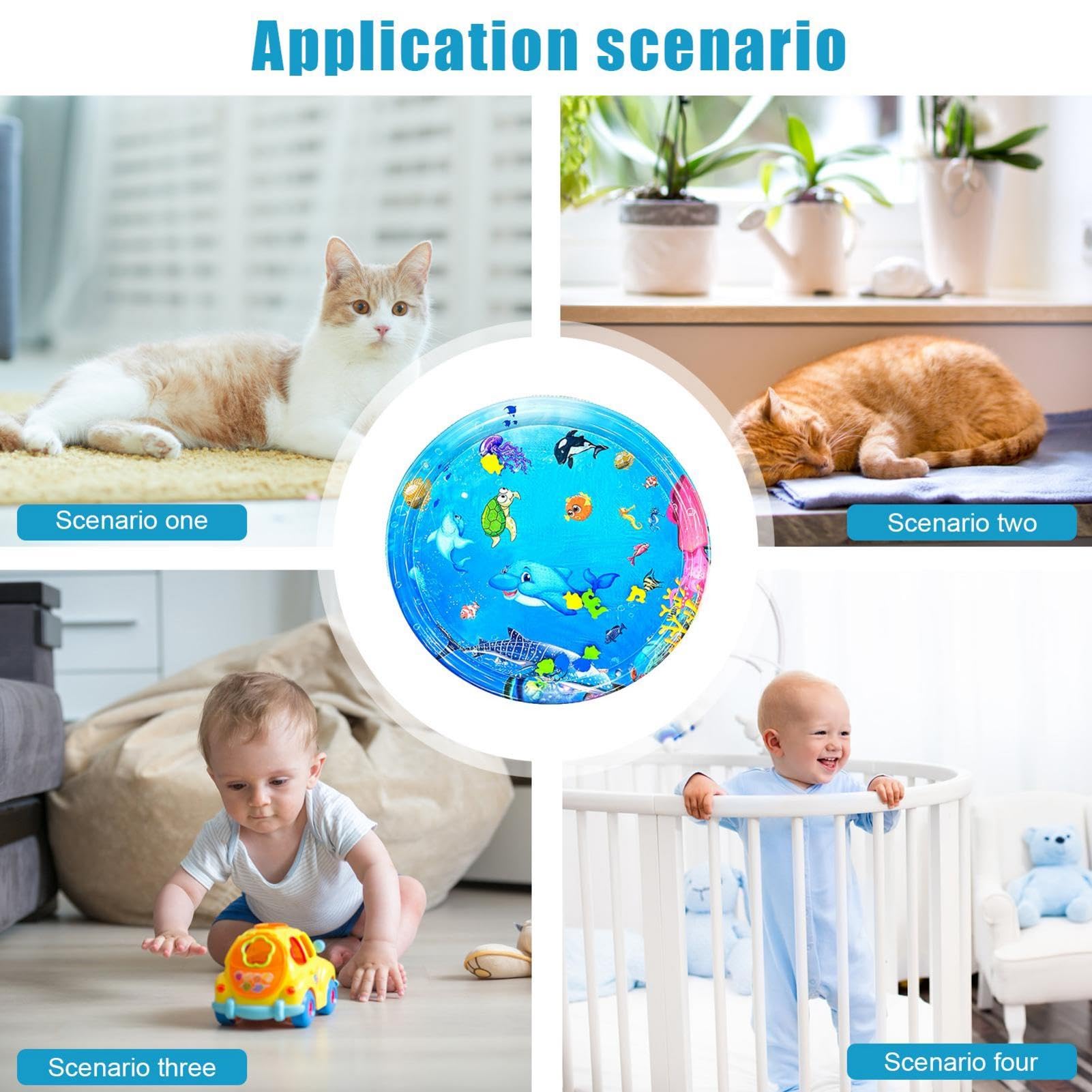 Water Sensor Play Mat for Dogs & Pets - Inflatable Outdoor Pet Water Mat with Motion Sensor, Foldable & Lightweight Splash Pad for Backyard, Pool, Beach | Perfect for Summer Fun & Cooling Off