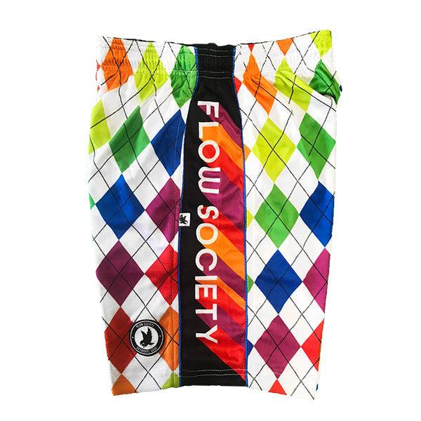 Boys Neon Argyle Shorts - Trendy & Comfortable Kids' Athletic Wear for School, Sports & Play