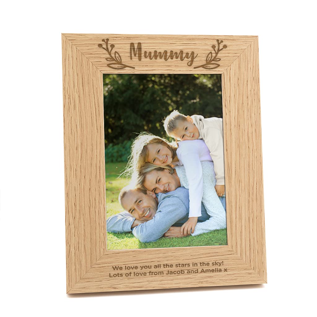 Personalized Mommy Picture Frame - Custom Mother's Day Gift for Mom - Engraved Photo Frame with Heart Design - Perfect for Mother's Day, Birthday, Anniversary & Home Decor