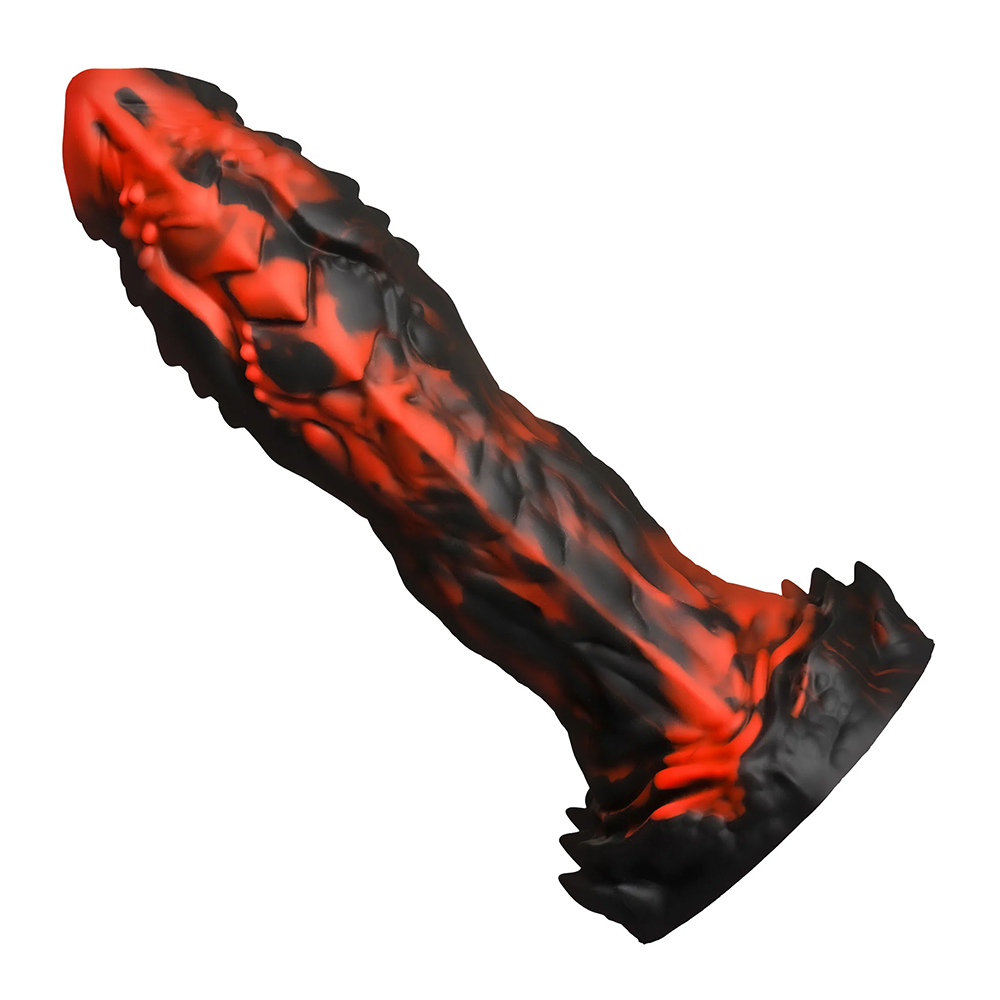 Creature Cock Inferno Rippled Vibrating Remote Control Dildo - Powerful Adult Toy for Couples & Solo Play, Perfect for Spicing Up Bedroom Fun & Long Distance Relationships