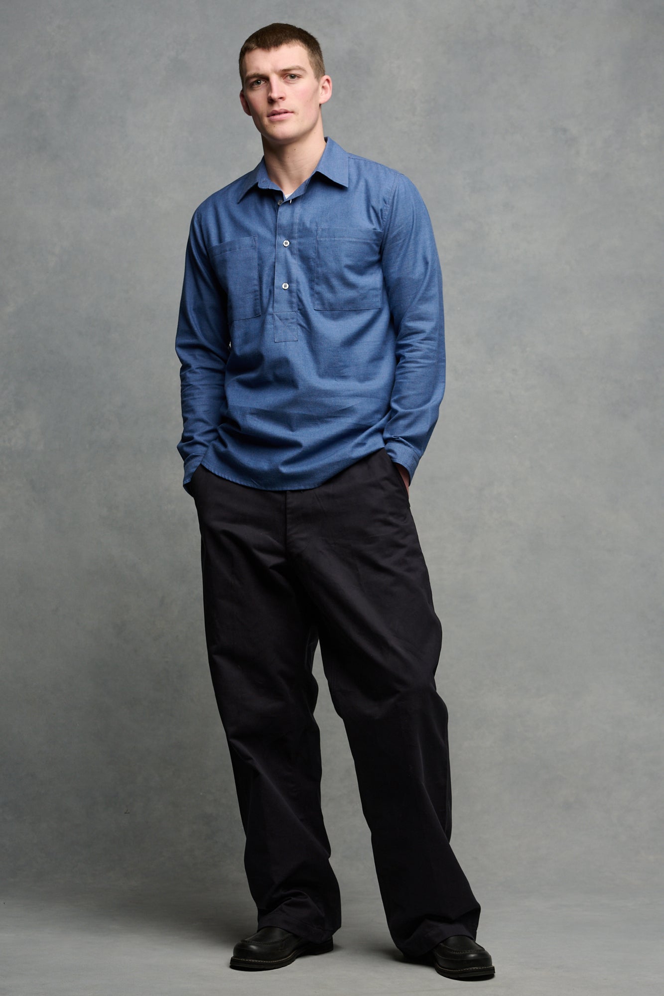 Men's Heavyweight 100% Cotton Twill Work Pants - Durable Dark Navy Casual Trousers for Outdoor Activities, Hiking & Workwear