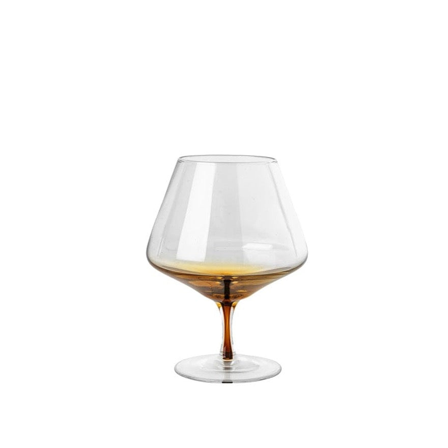 Premium Amber Cognac Glass Set - Handcrafted Crystal Snifter for Brandy, Whiskey & Bourbon - Elegant Home Bar & Gift for Men, Dinner Parties & Special Occasions