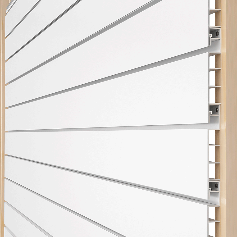 4 ft. x 4 ft. PVC Slatwall Panel - Durable Retail Display Shelving for Stores & Garages - Perfect for Organizing Tools, Accessories & Merchandise