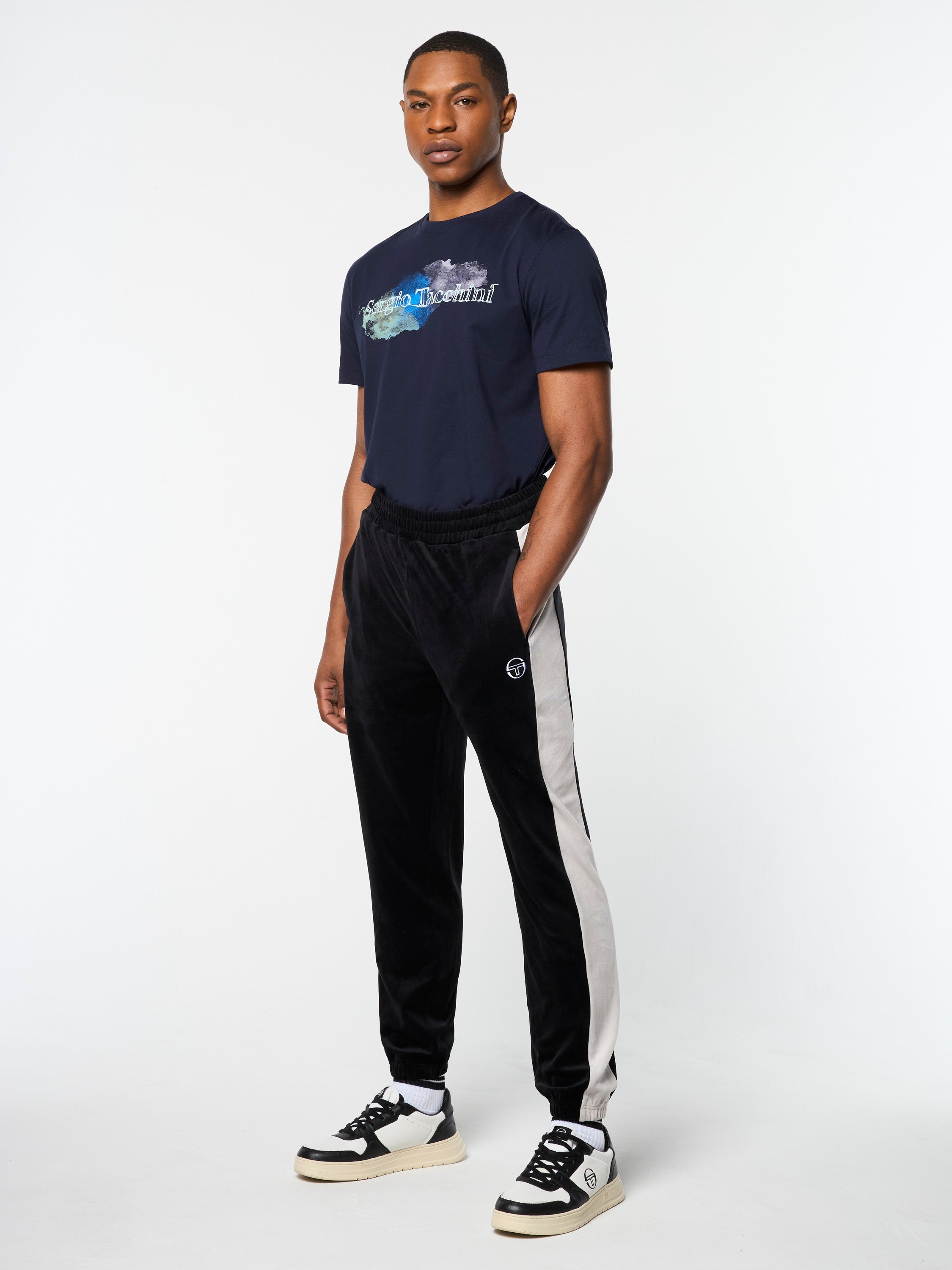Cielo Velour Track Pants for Women - Soft & Comfortable Joggers in Black Beauty | Lounge, Yoga & Casual Wear