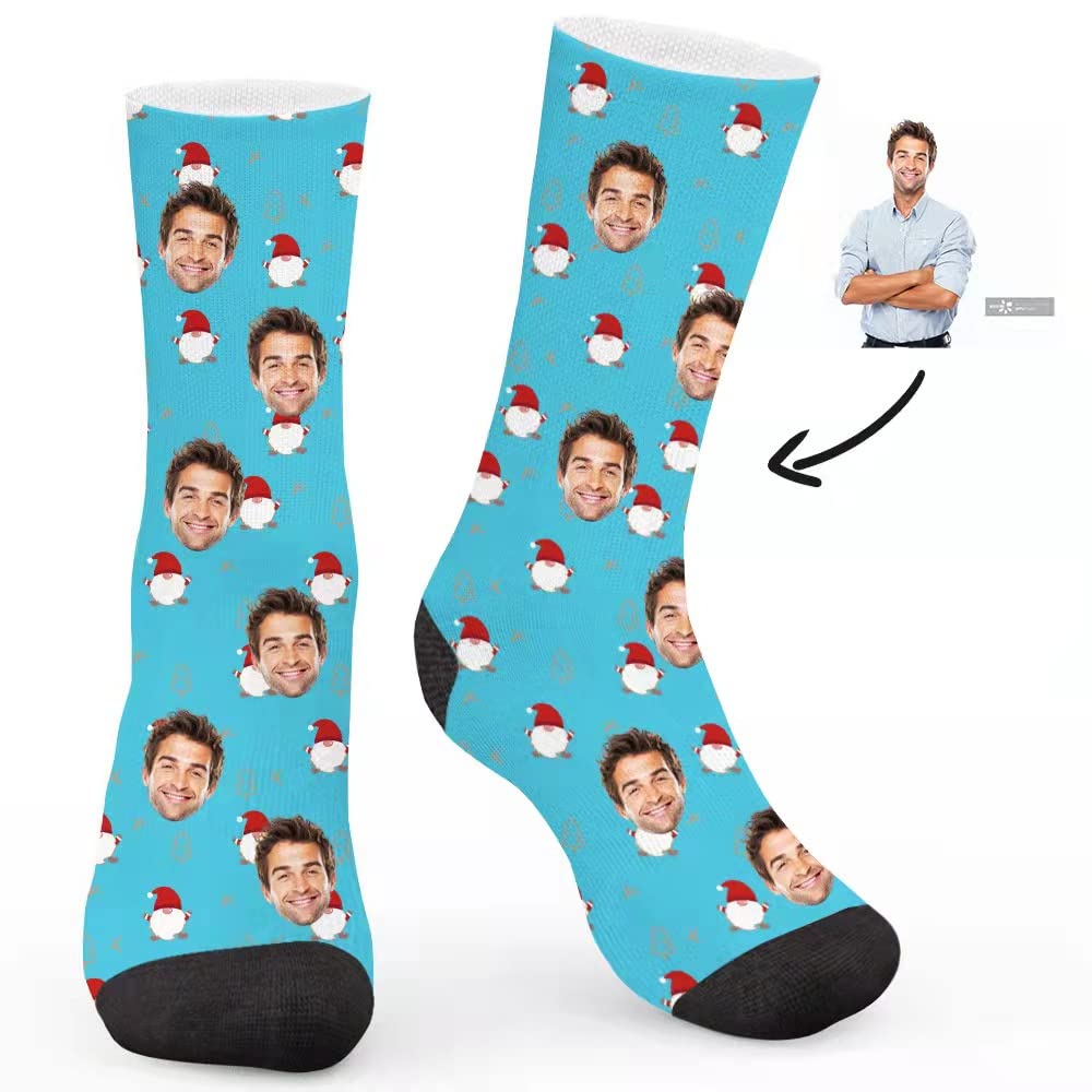 Custom Photo Socks - Personalized Funny Face Socks for Men & Women | Unique Christmas Gift Idea | Great for Parties, Gag Gifts & Couple Presents