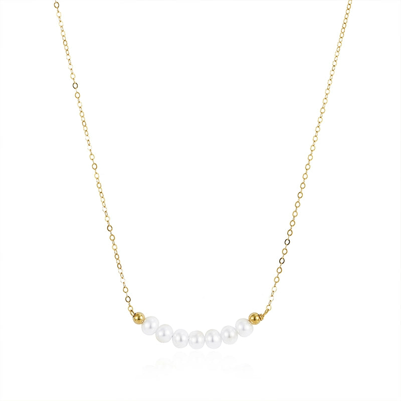 COCOKIM Golden Pearl Smile Necklace - Elegant Embellished Jewelry for Women | Perfect Gift for Birthday, Anniversary & Valentine's Day | Ideal for Parties, Weddings & Special Occasions