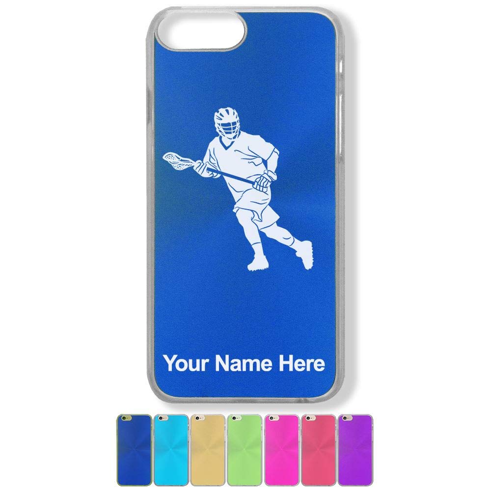 Premium iPhone 7 Plus & 8 Plus Case with Lacrosse Player Design - Custom Engraving Included | Perfect for Sports Enthusiasts & Gift Giving
