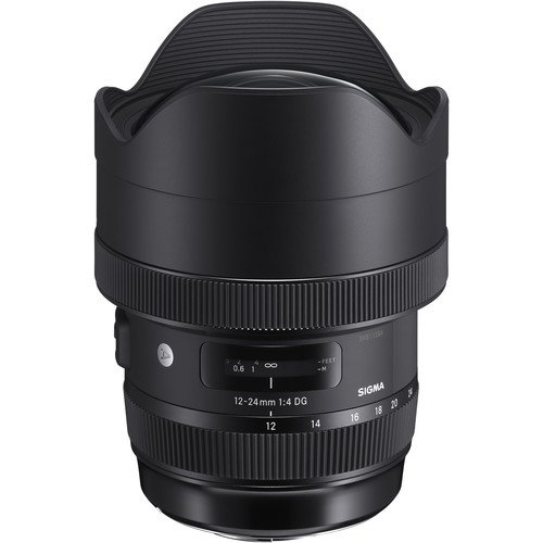Sigma 12-24mm f/4 DG HSM Art Lens for Nikon F Mount - Ultra Wide Angle Zoom Lens with Cleaning Kit, Tripod & 32GB SD Card - Perfect for Landscape, Architecture and Interior Photography