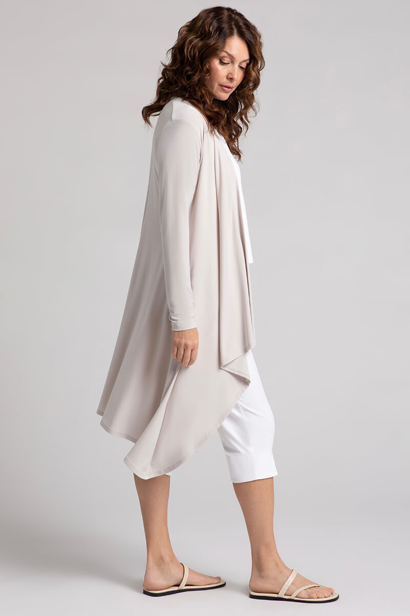 Cashew Color Flutter Duster Cardigan for Women - Lightweight Open Front Long Knit Sweater for Spring & Fall Layering | Perfect for Office, Date Night and Casual Outings