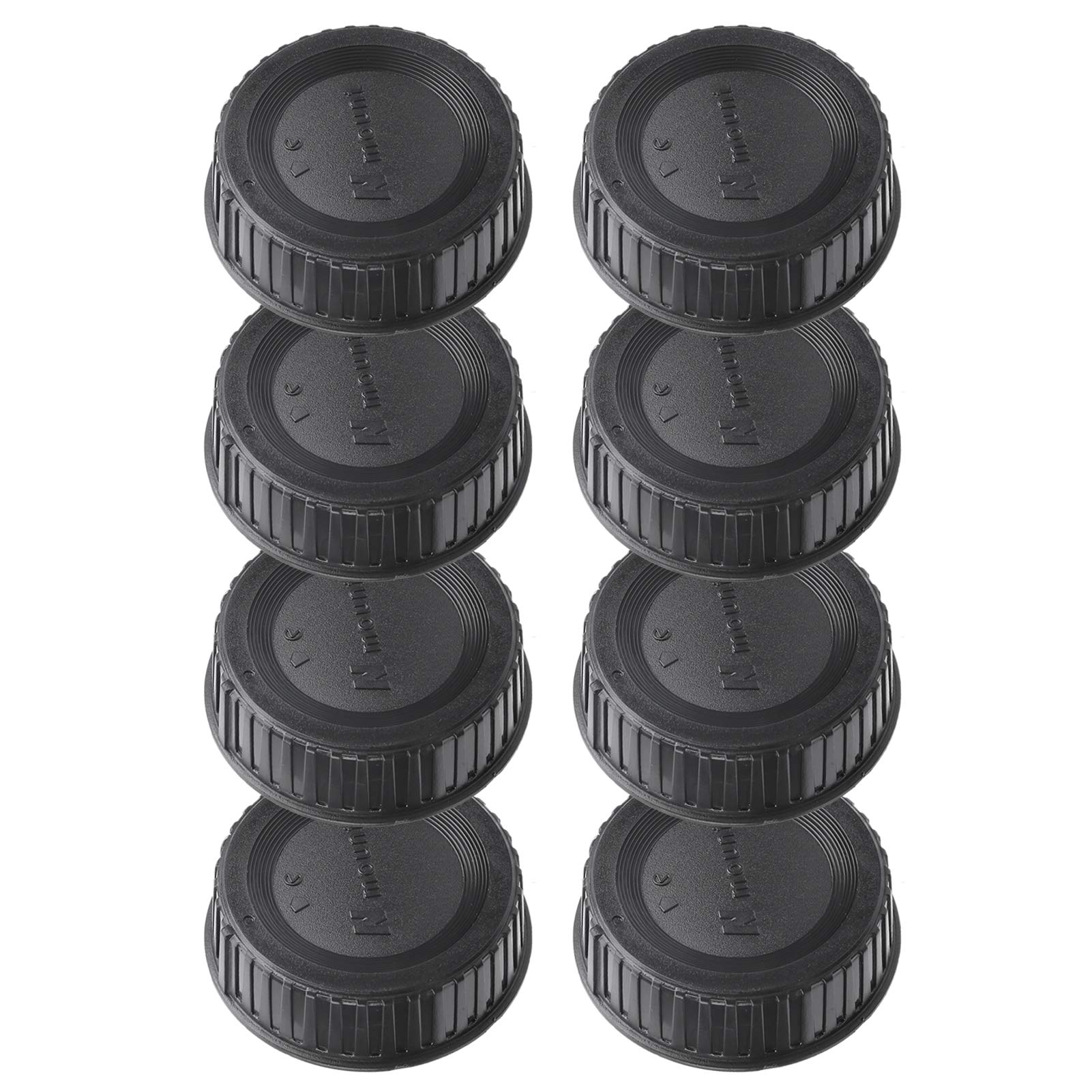 Akozon 8-Piece Camera Lens Cap Set for Nikon F Mount - Durable Back Cover Protector for DSLR & Mirrorless Lenses - Perfect for Travel, Photography & Lens Storage