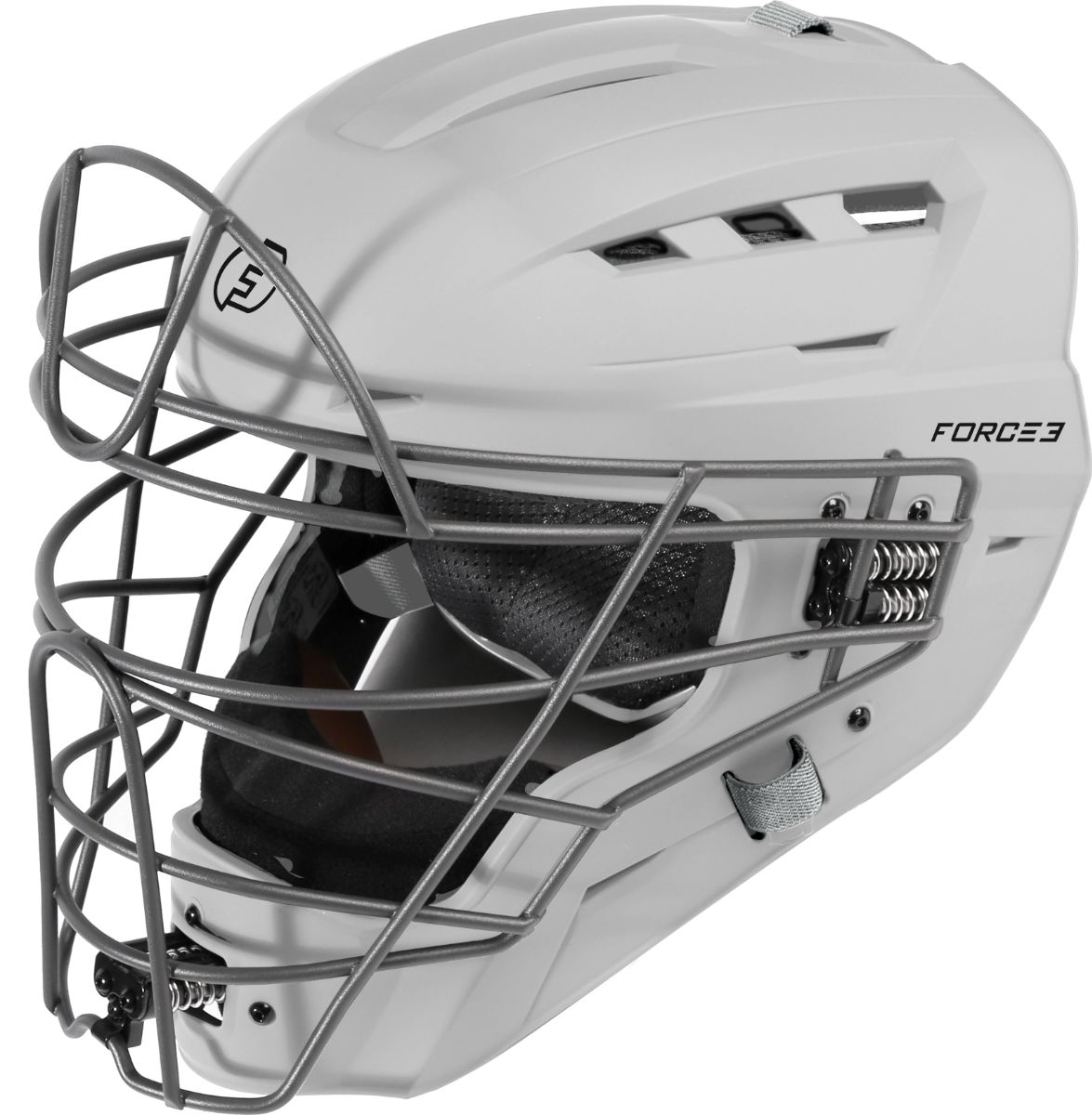 FORCE3 XS3® PRO Catchers Helmet - NOCSAE Certified Matte Baseball Helmet for Youth & Adult Players - Perfect for Baseball, Softball & Training Sessions