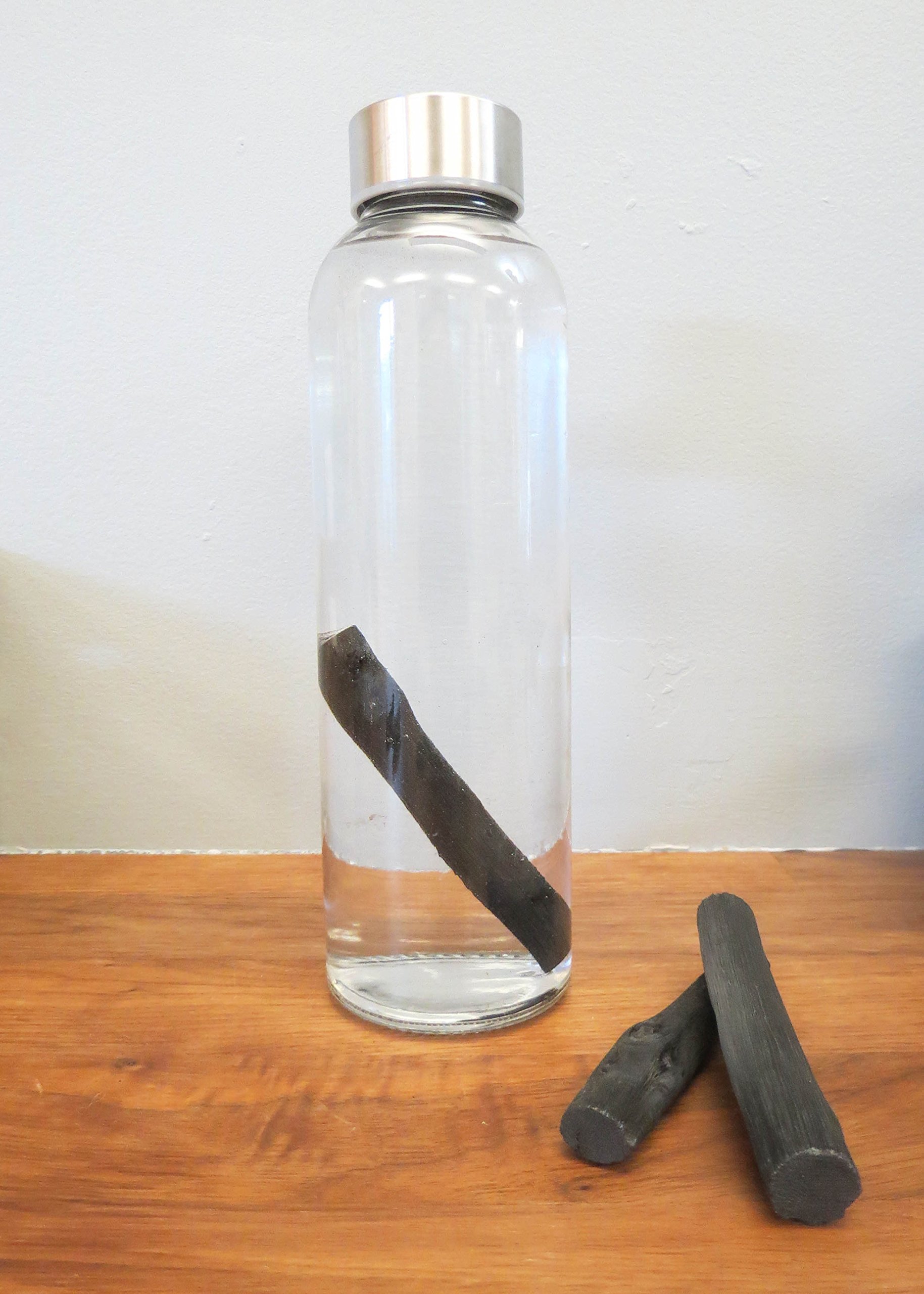 Premium Tosa Binchotan Charcoal Water Purifying Sticks - Natural Water Filter for Great-Tasting Drinking Water (6 Sticks) - Perfect for Personal Water Bottles, Travel & Camping Hydration