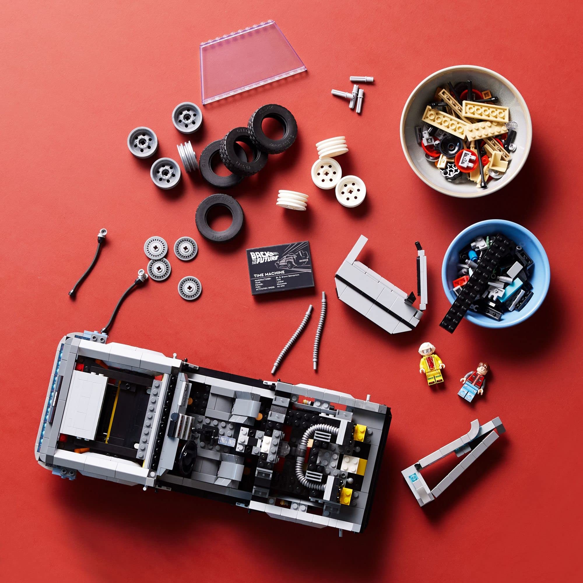 LEGO Icons Back to The Future Time Machine 10300 Model Car Building Kit - Delorean Replica from Iconic Movie, Creative Building Set for Teens & Adults - Perfect for Collectors, Movie Fans & DIY Enthusiasts