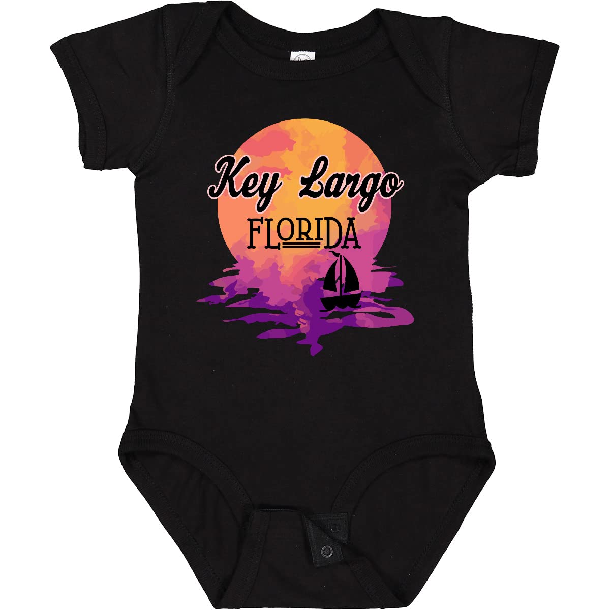 Inktastic Key Largo Florida Beach Vacation Baby Bodysuit - Cute Tropical Outfit for Infants, Boys & Girls | Perfect for Beach Trips, Family Vacations & Summer Photoshoots