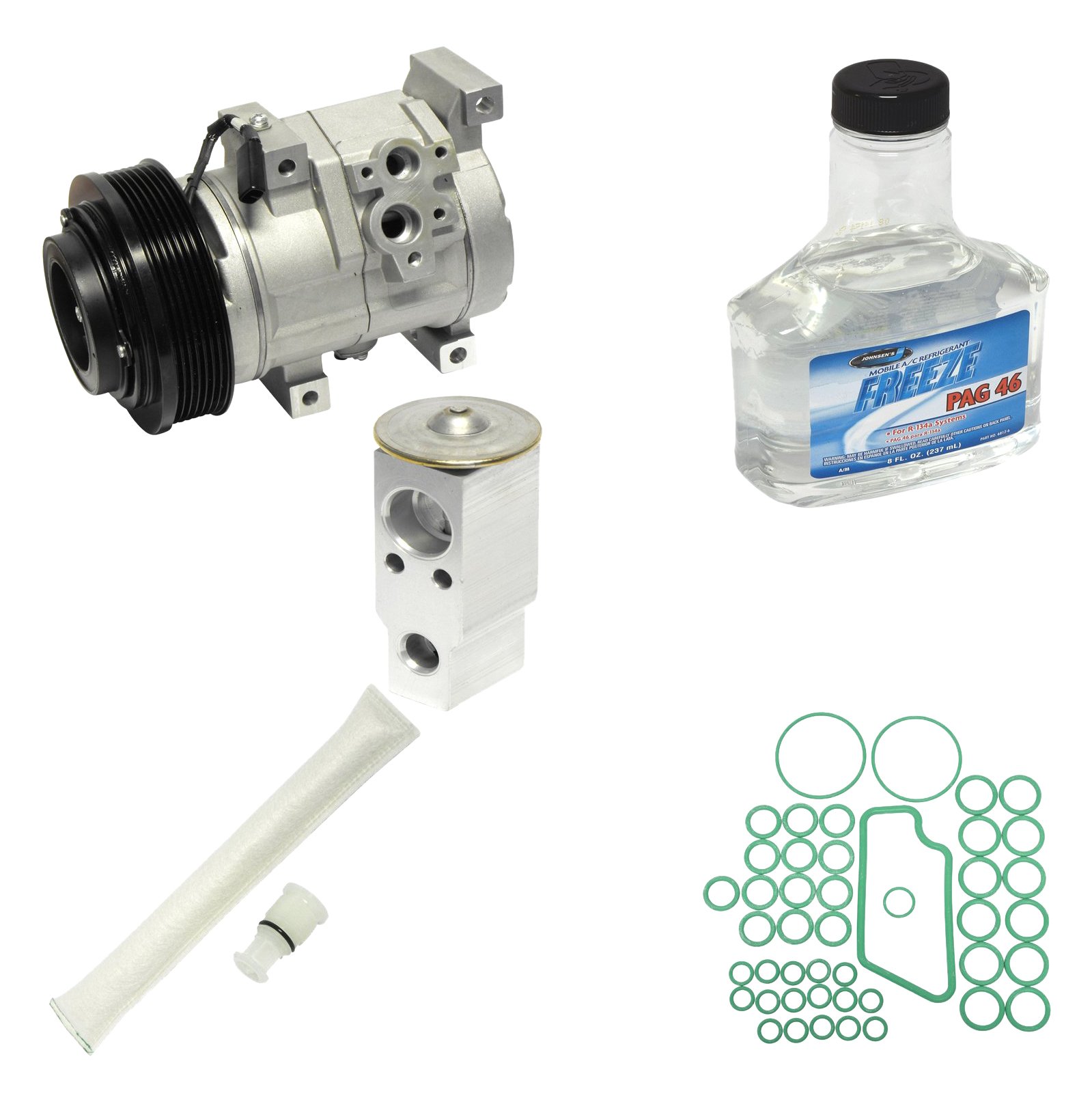 Universal KT 1751 Air Conditioner Compressor Kit - Complete A/C Component Set for Car & Truck AC Repair - Perfect for Home Garage & Professional Automotive Use