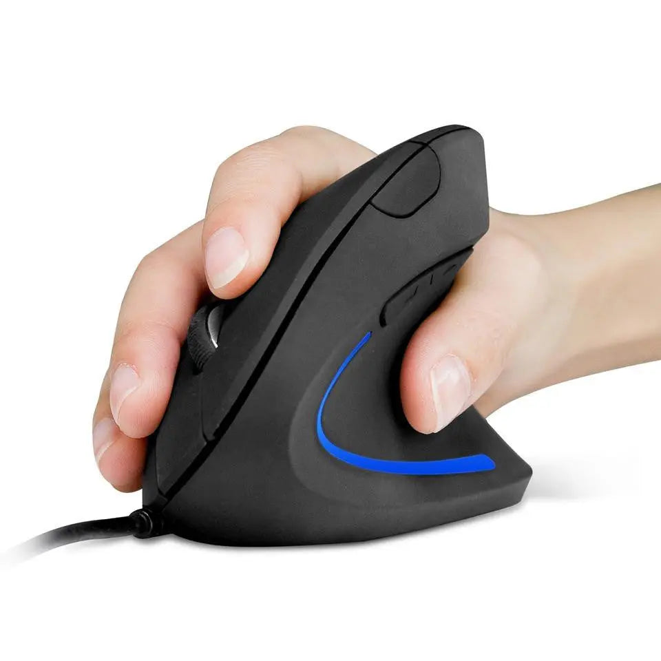 Ergonomic Vertical Mouse with USB Wired Connection - Comfortable Optical Mouse for Office & Gaming (A7851) - Perfect for Long Computer Sessions & Reducing Wrist Pain