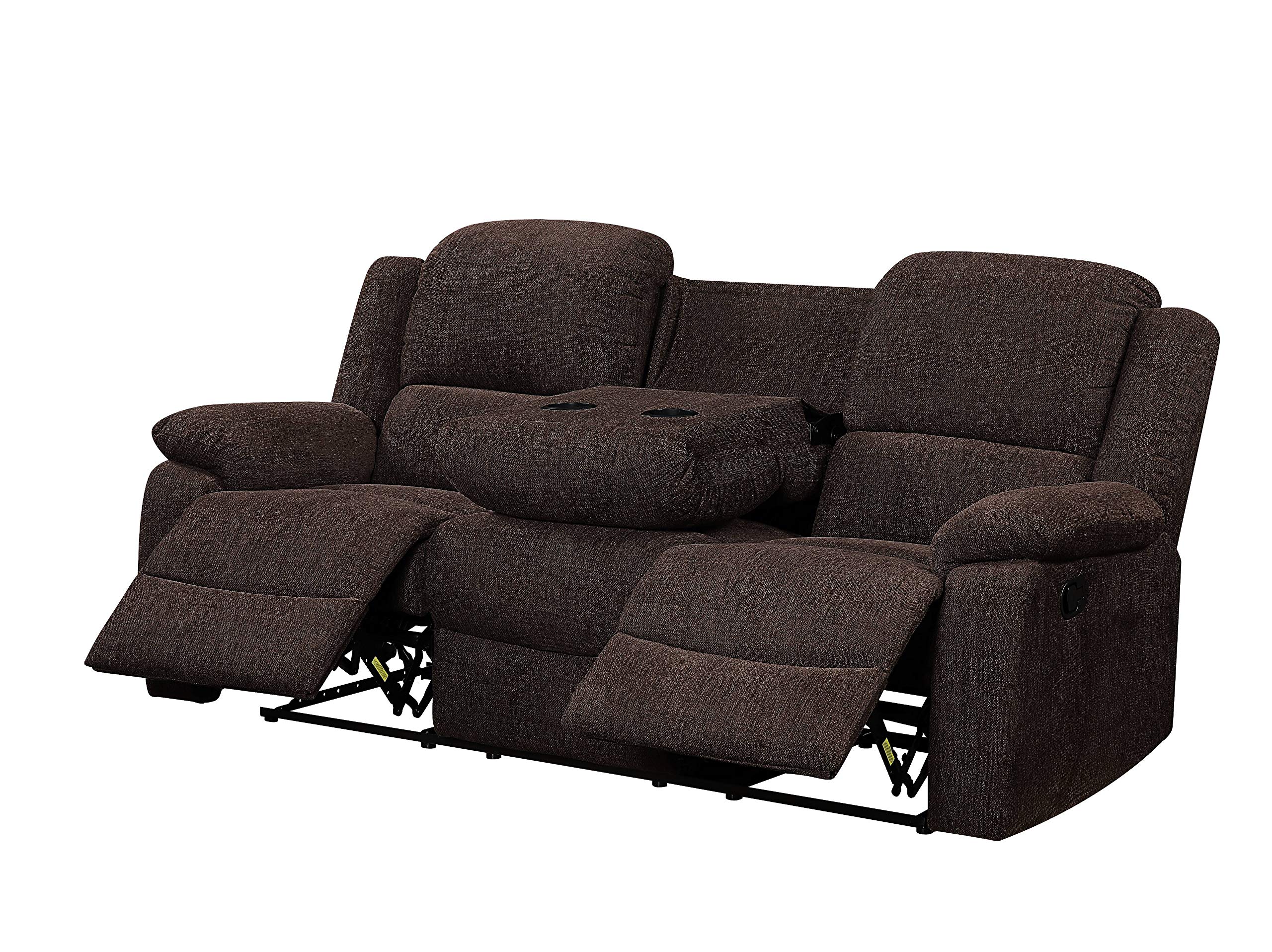 ACME Furniture Madden Sofas - Brown Leather Living Room Couch for Modern Home & Office Comfort
