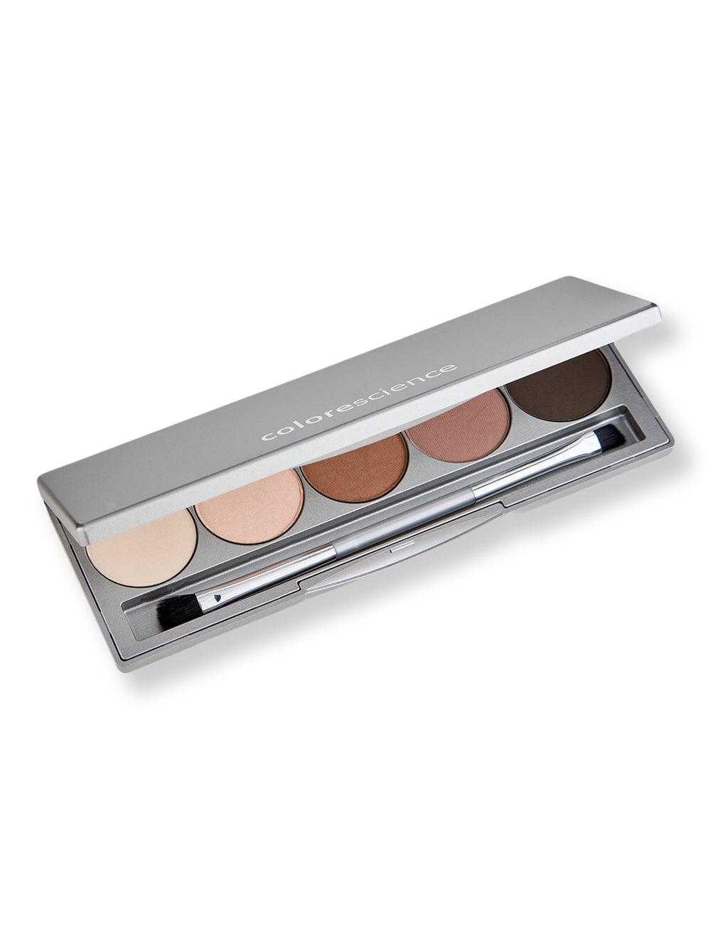 Colorescience Pressed Mineral Brow & Eye Kit - Natural Eyebrow & Eyeliner Makeup Set with Vegan Formula | Perfect for Daily Use, Professional Makeup Artists & On-The-Go Touch Ups