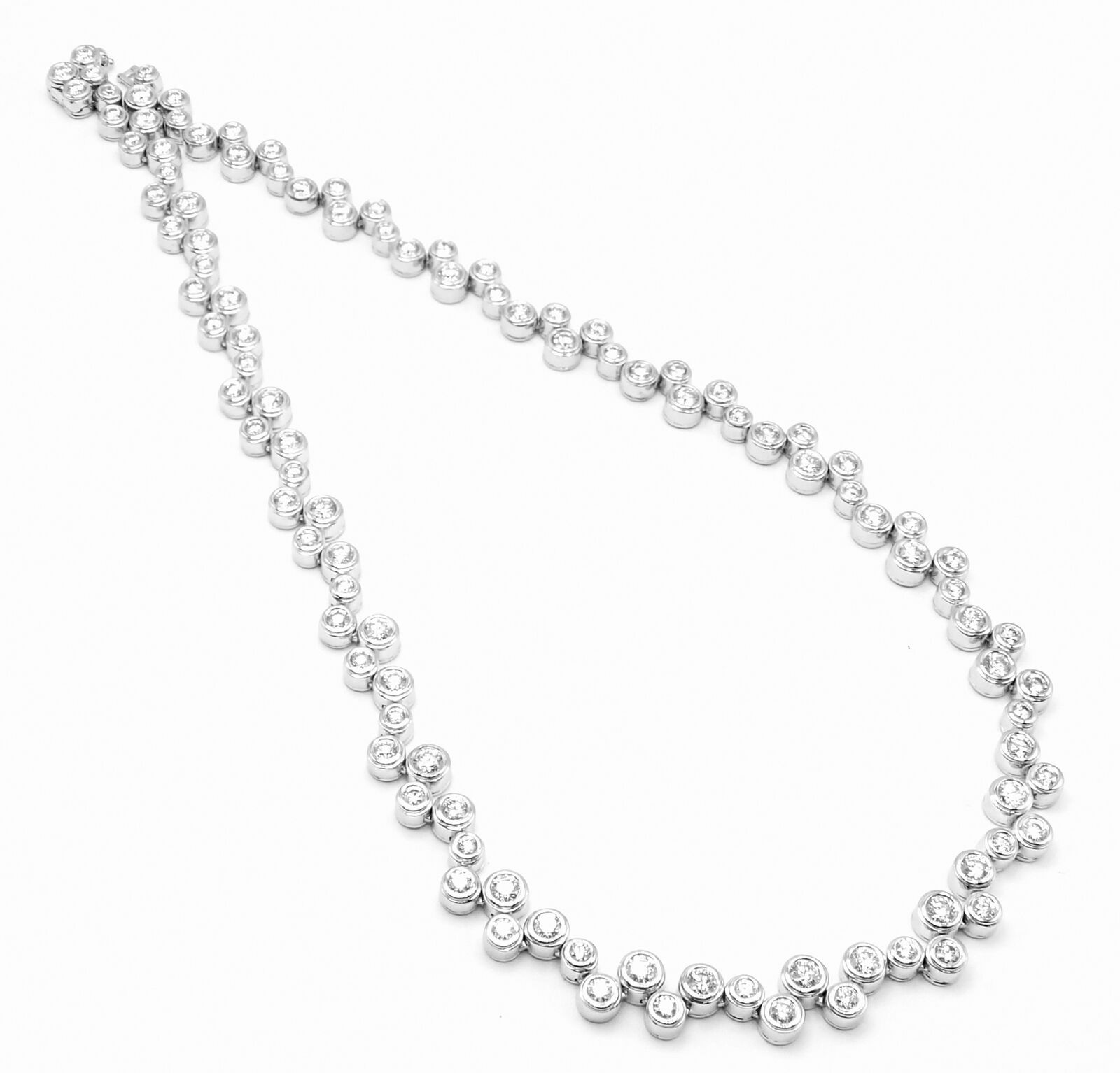 Authentic Tiffany & Co Bubbles Platinum 10 Carat Diamond Necklace - Elegant Jewelry for Weddings, Anniversaries & Special Occasions