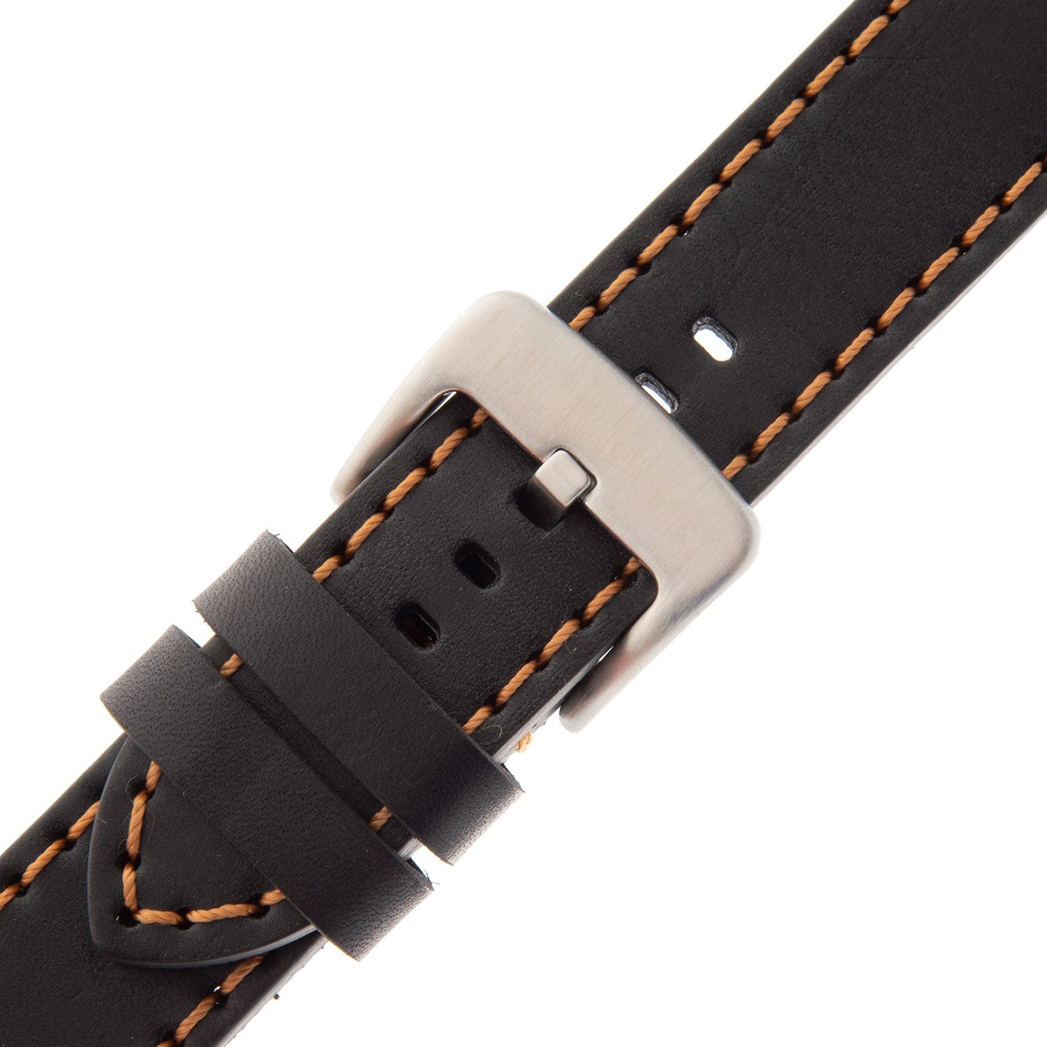 Premium 18-28mm Men's Thick Heavy Duty Sport Calfskin Leather Watch Band Strap TS62 - Durable Replacement for Casual, Business & Outdoor Watches
