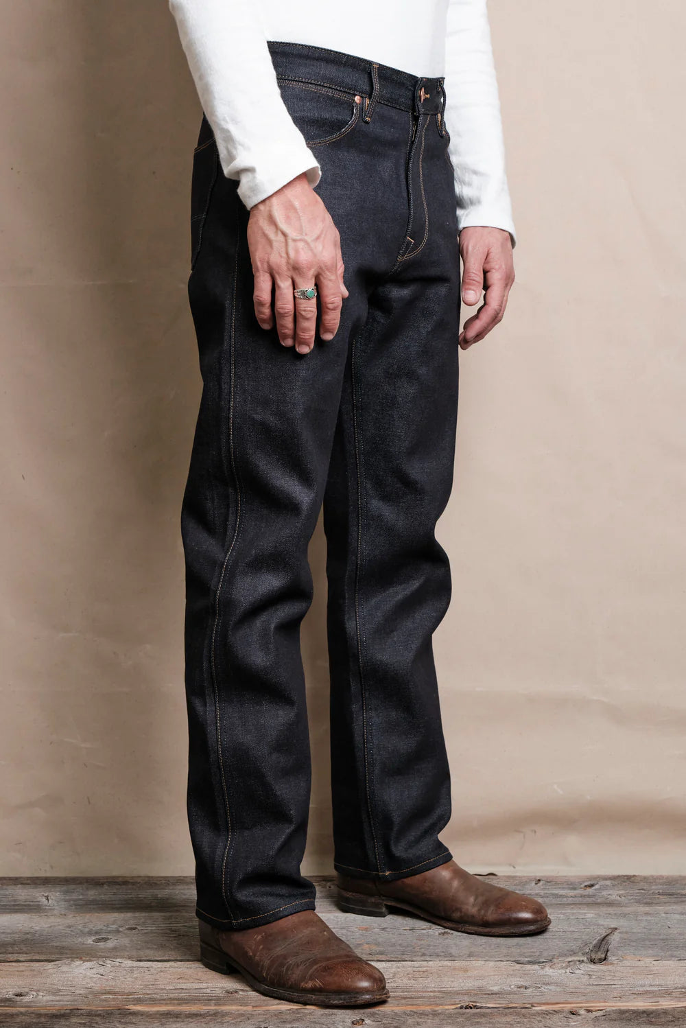 Freenote Wilkes Western 14.5oz Denim Jeans - Premium Kaihara Selvedge Jeans for Men | Durable & Comfortable for Casual Wear, Work & Outdoor Activities