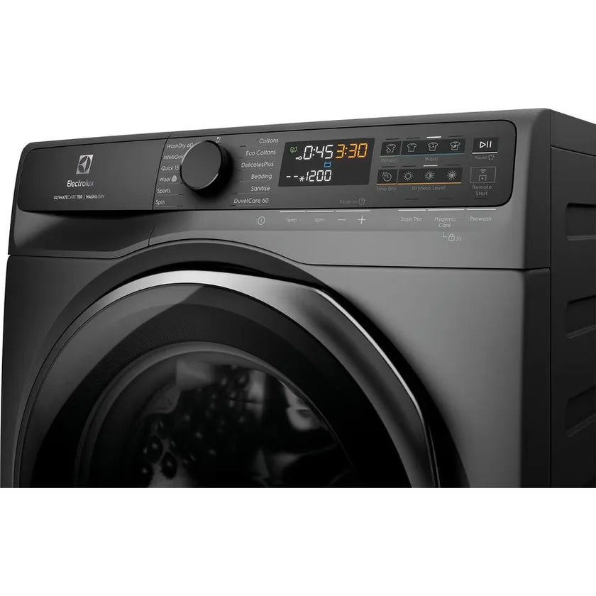 Electrolux EWW1243R7SC 12kg UltimateCare 700 Front Load Washer with 8kg Dryer - Dark Onyx | Energy Efficient Laundry Solution for Homes & Apartments | Perfect for Large Families & Heavy Loads