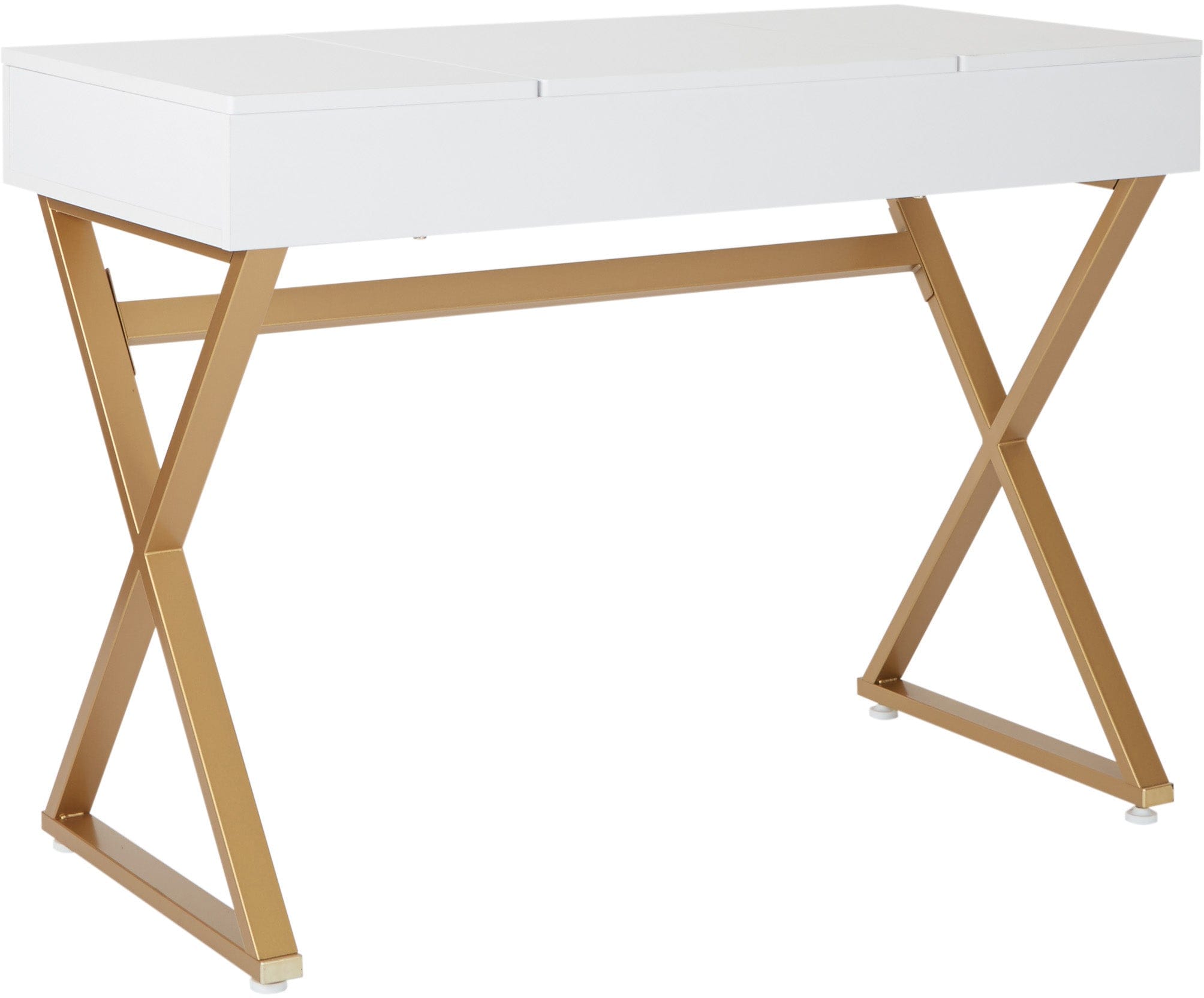 Office Star Juliette Vanity Desk with Mirror [JUL789V] - Elegant Makeup Dressing Table for Bedroom, Home Office & Beauty Station
