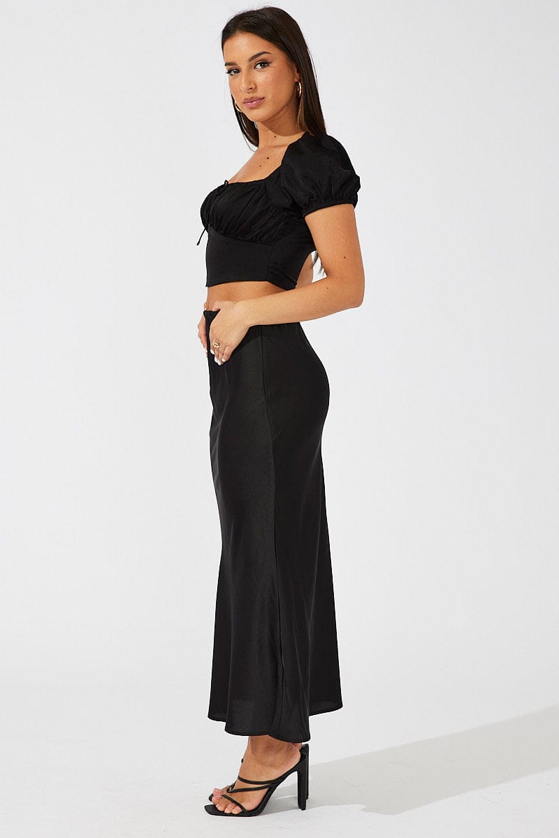 Sexy Black Corset Top for Women - Short Sleeve Bustier Shirt - Perfect for Date Night, Club Wear & Fashion Outfits