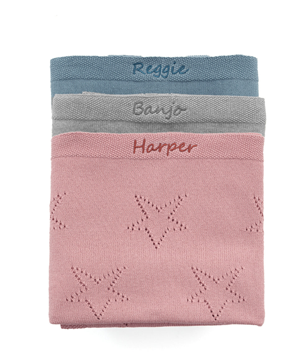 Personalized Baby Blanket - Soft Star Pink Blanket for Newborns & Infants | Perfect for Nursery, Gift Giving & Photo Shoots