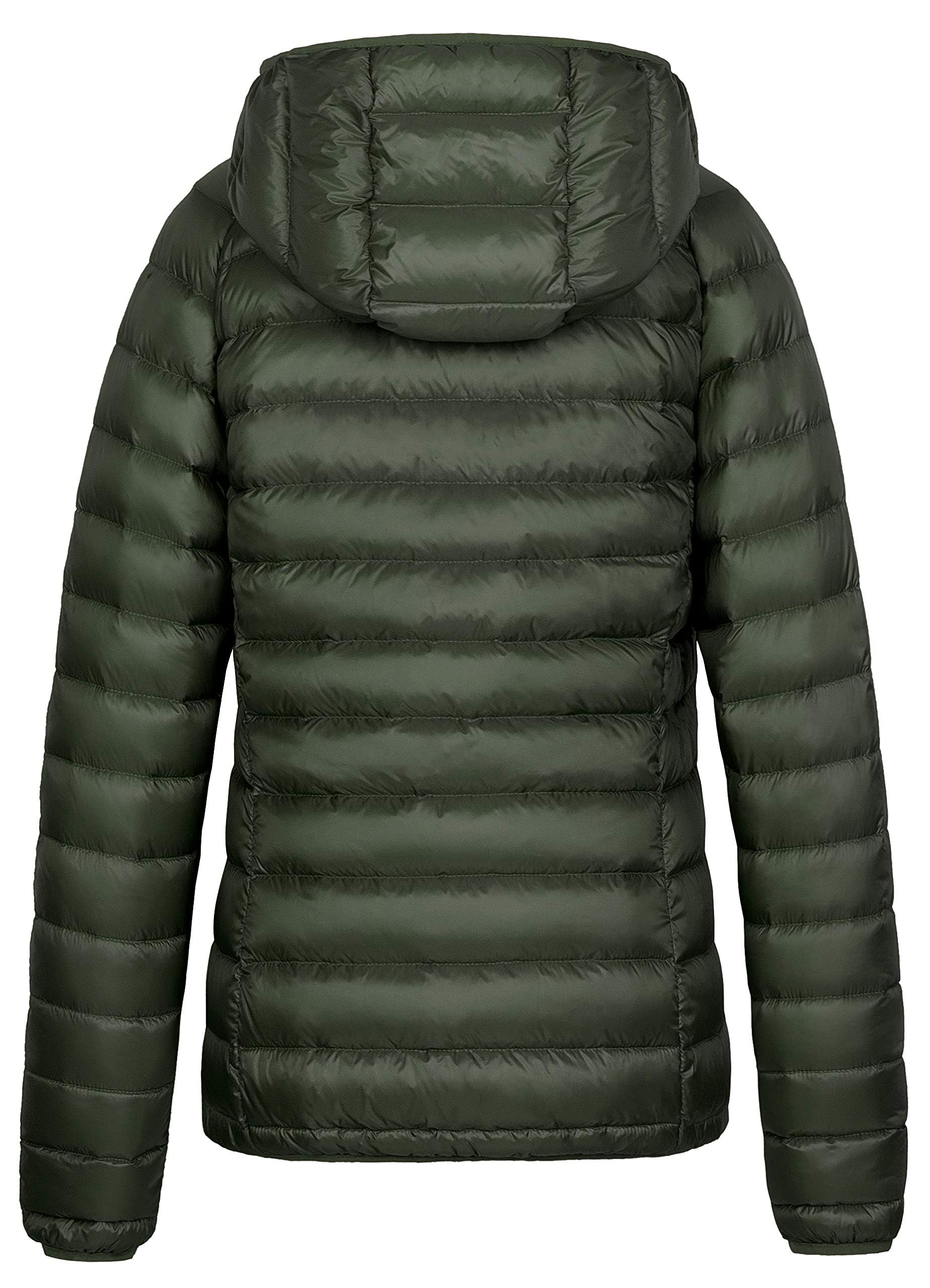 Wantdo Women's Lightweight Packable Down Jacket - Hooded Winter Puffer Coat for Outdoor Activities, Travel & Cold Weather